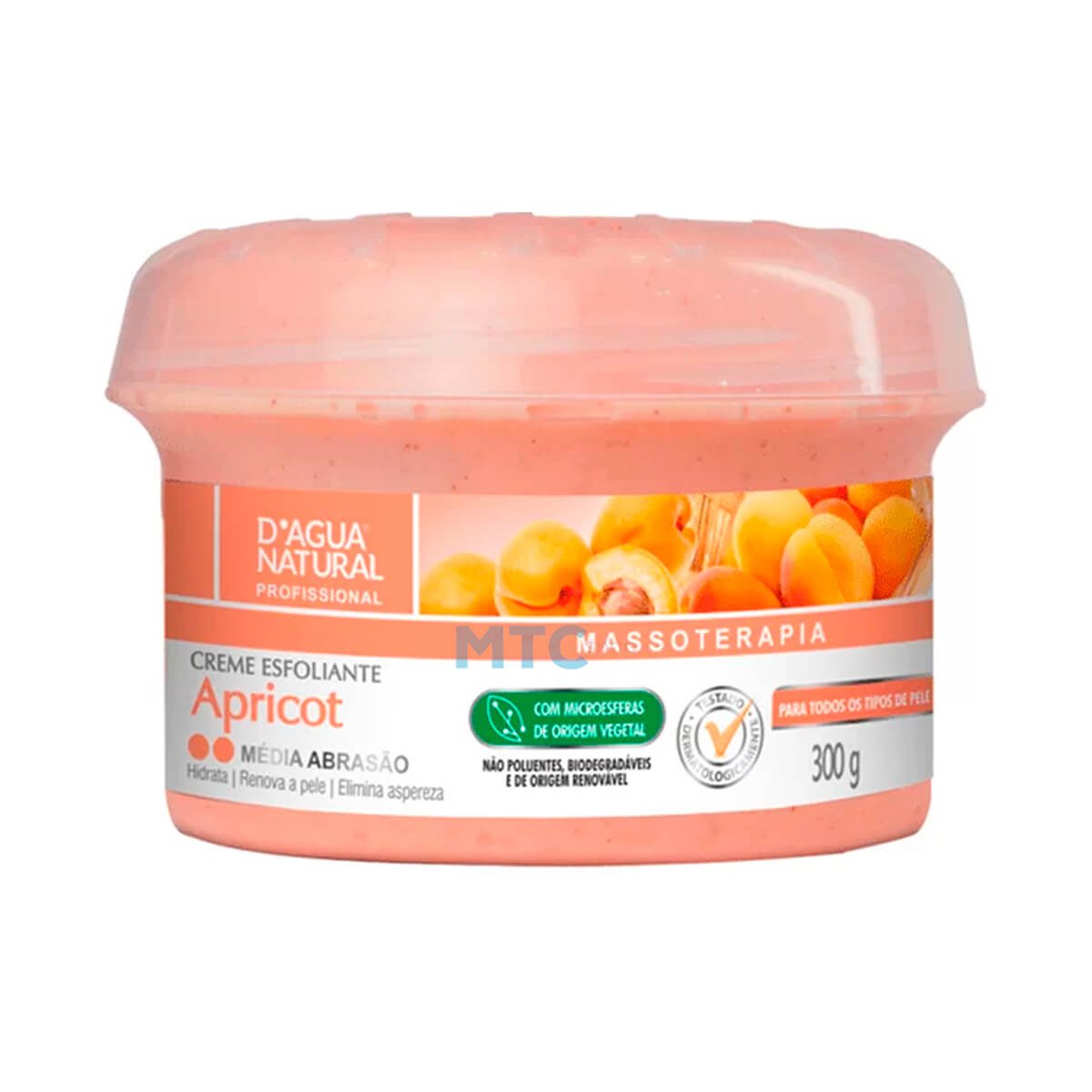 Creme Esfoliante Apricot Média Abrasão - 300g - D'Agua Natural